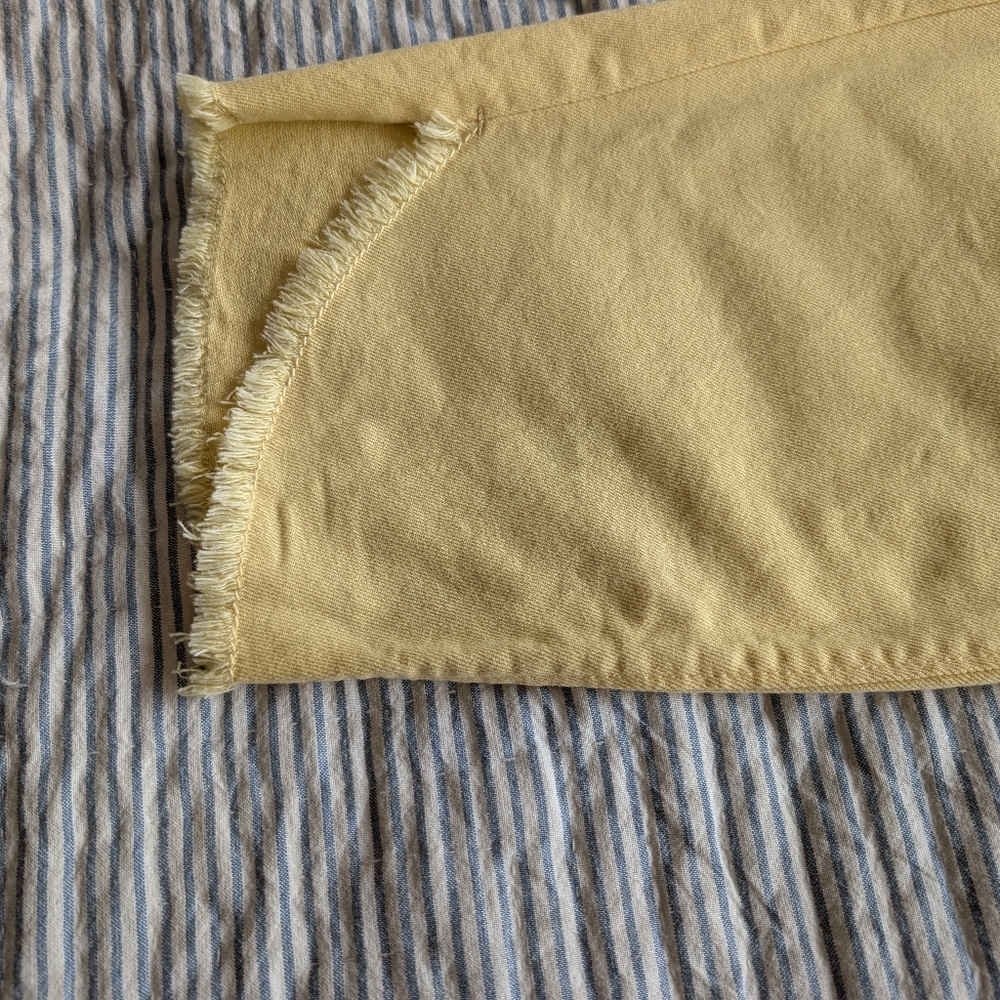 Loft Outlet Yellow Women's Jeans 16 Fringe Scallop Cuff - Picture 4 of 6